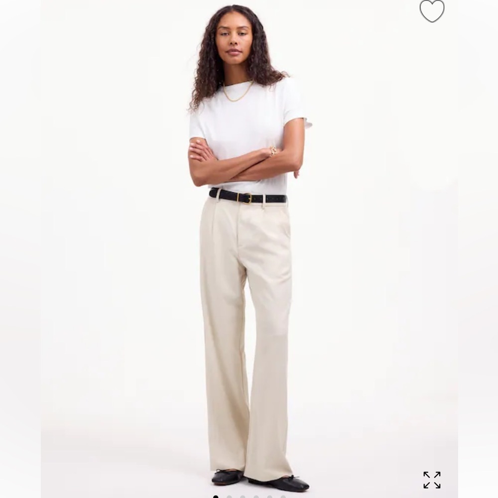MADEWELL Slouchy Straight Pants in Drapey Twill